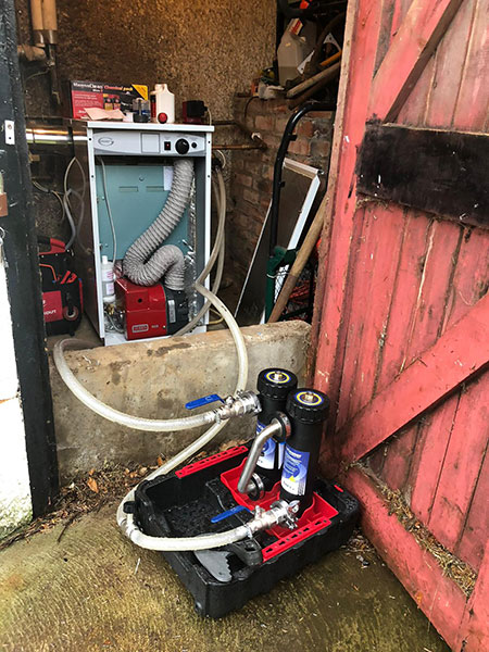 Magnaleanse chemical flush of 21 radiators in Largs