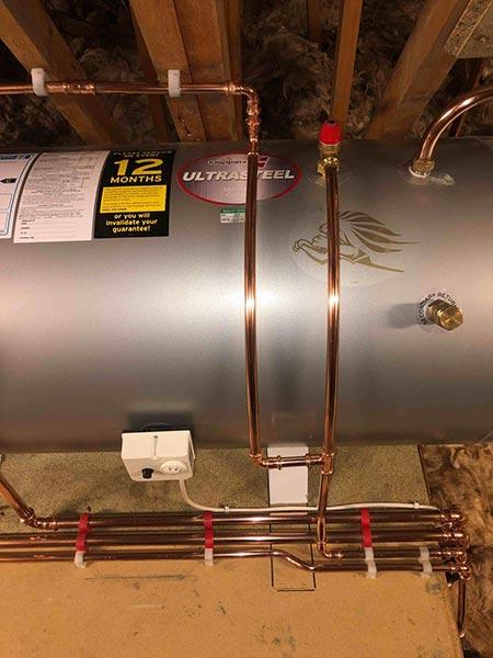 300L Unvented Horizontal Cylinder Installation in a house in Howwood.
